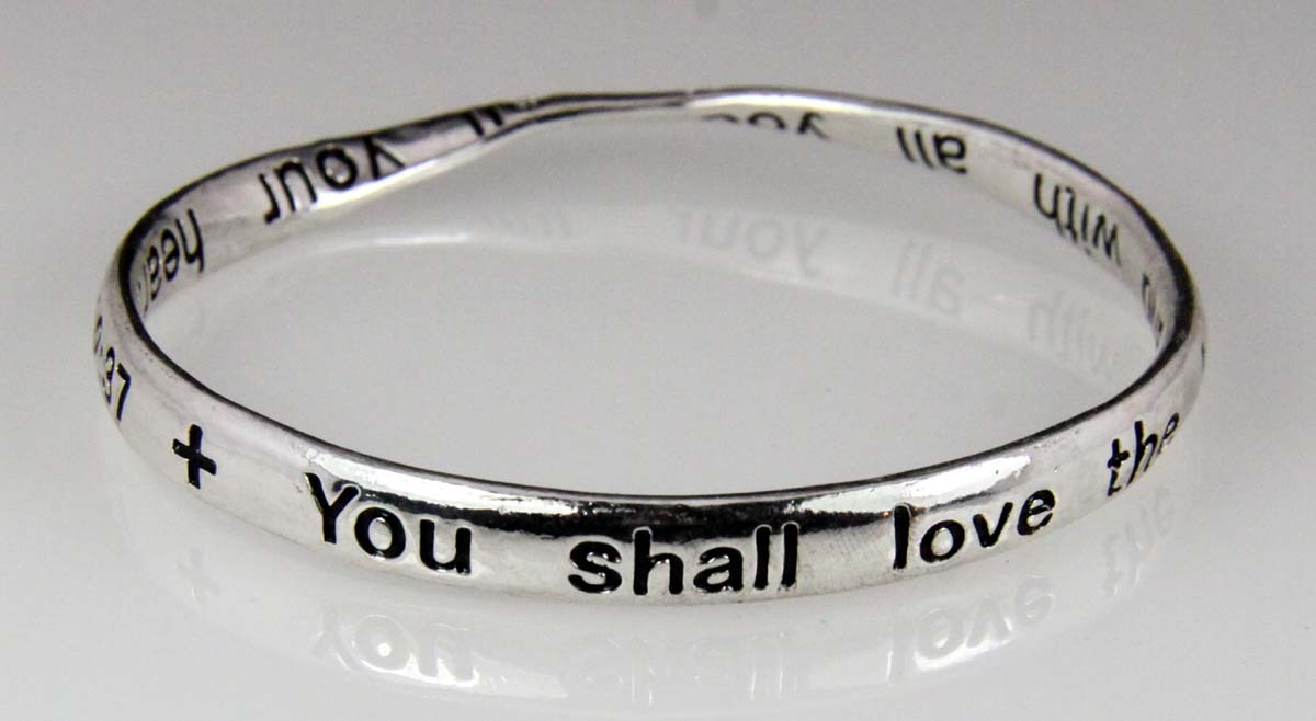 4030620 Matthew 22:37 Twisted Bangle Bracelet Chrstian Jewelry Love The Lord …