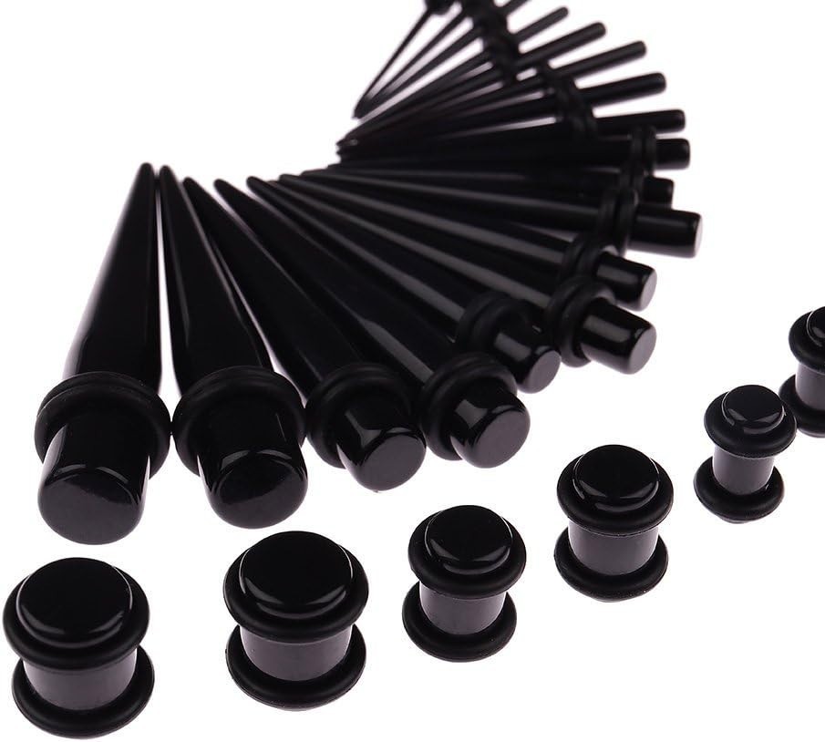 Versatile 50-Piece Ear Gauges Expander Set: Tapers, Silicone & Plugs Included