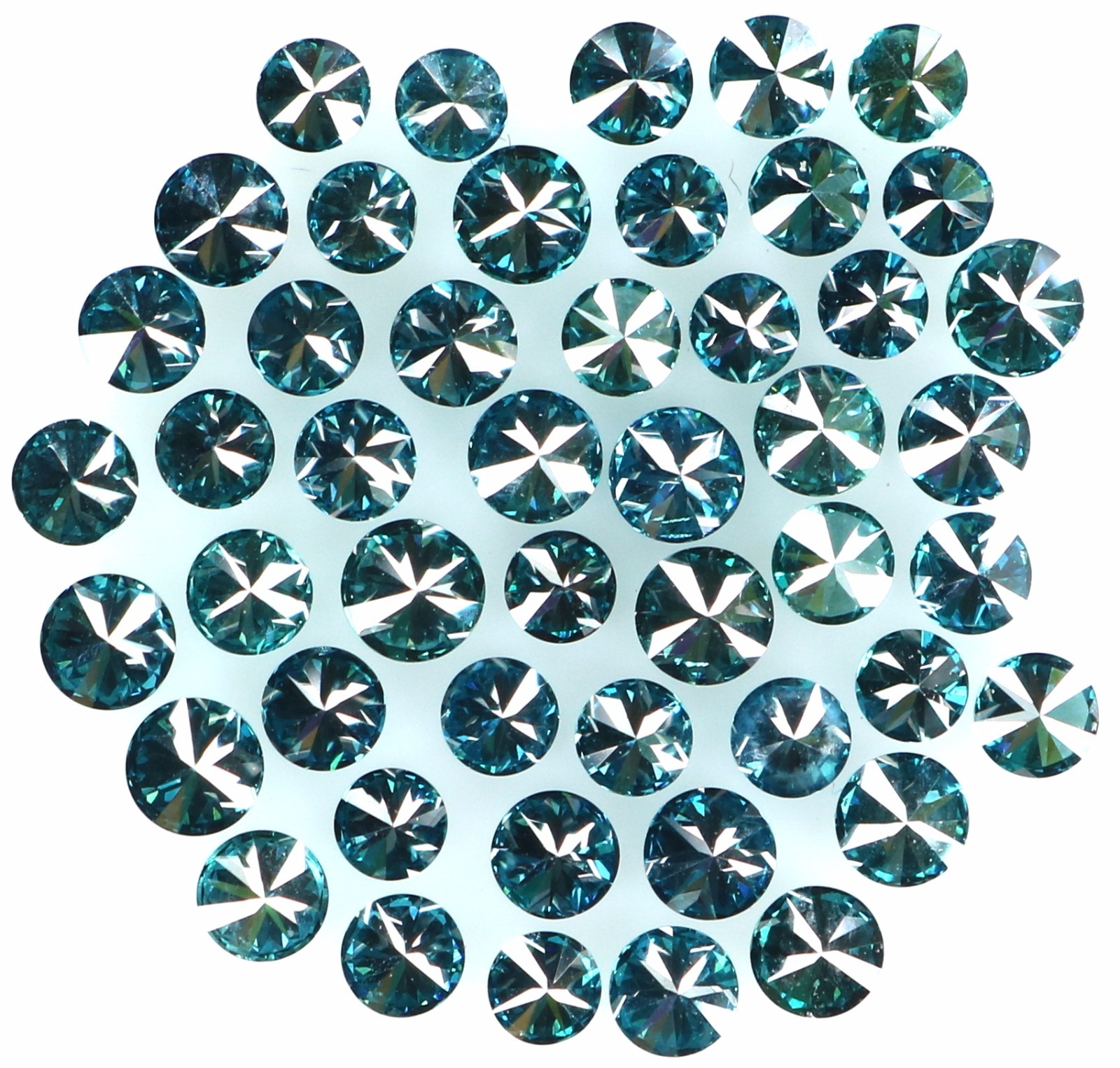 Natural Loose Diamond Round Blue Color SI1 VS1 2.50 to 2.70 MM 5 Pcs Lot K18