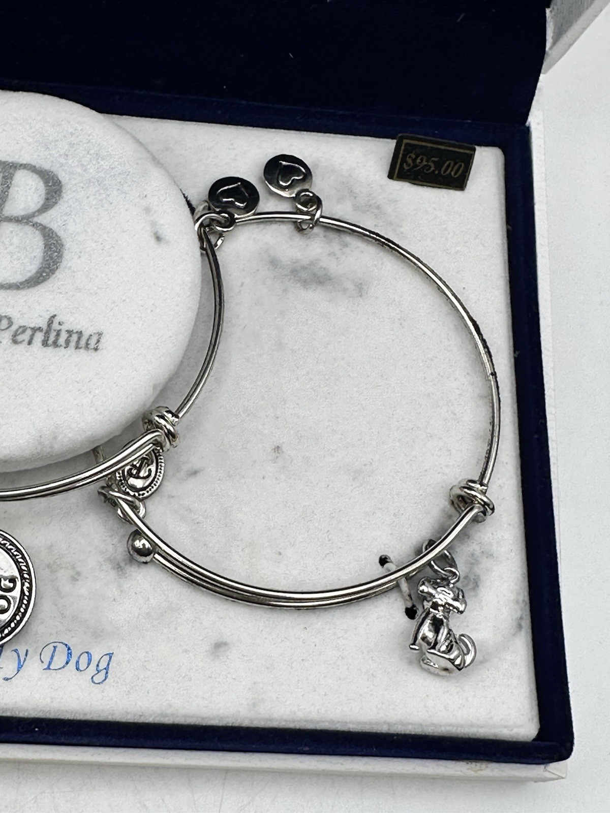 Bella Perlina Charm Bracelet Trio I Love My Dog Series Stainless Steel
