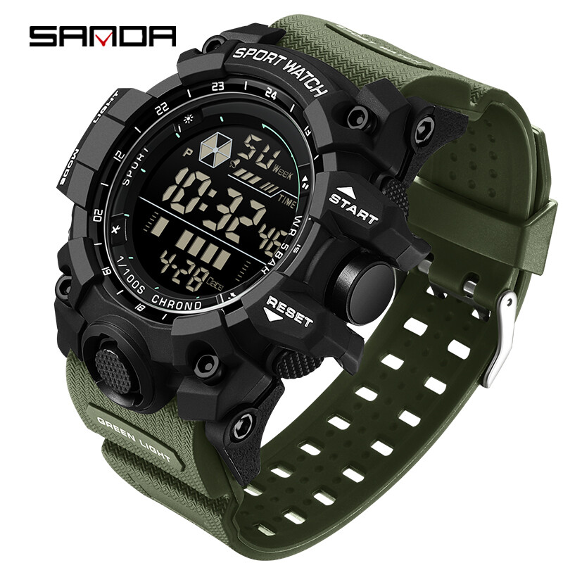 🔥 Men’s Outdoor Sport Watch ⌚ Waterproof LED Analog-Digital | Big Dial Gift 🎁.
