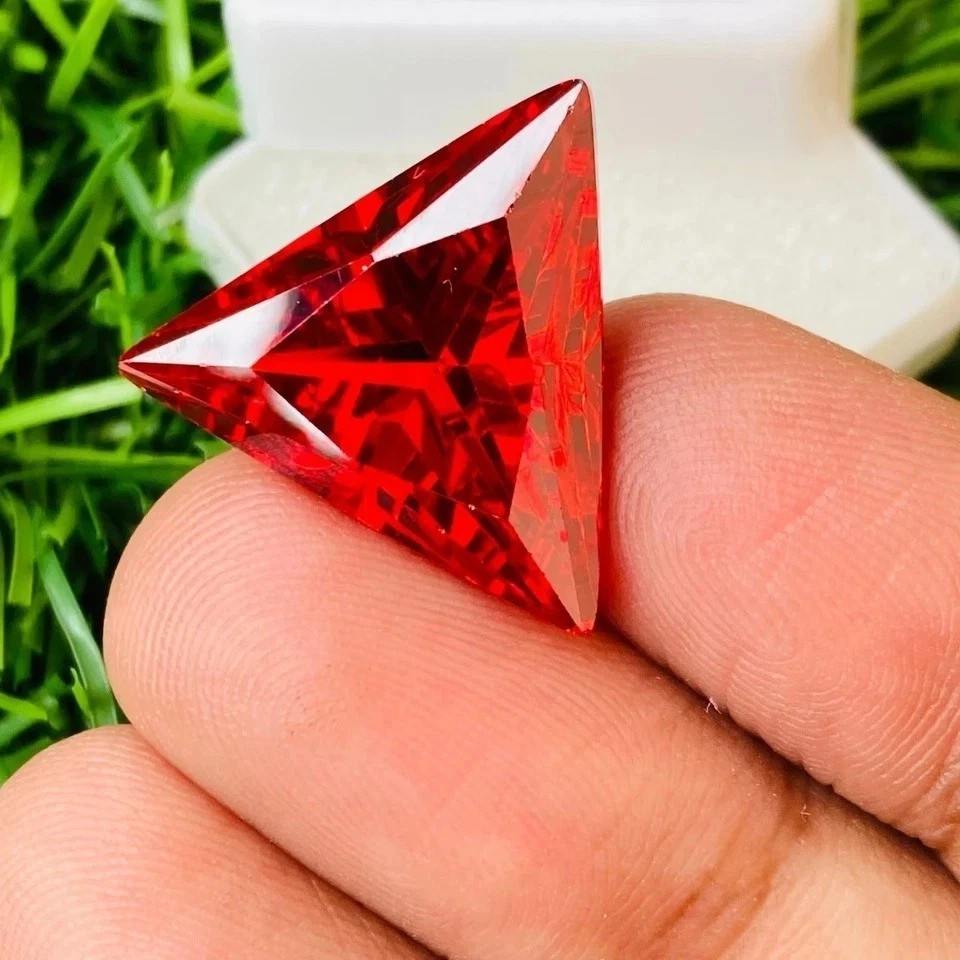 9 Ct Natural Burma Pigeon Blood Red Ruby Trillion Certified Loose Gemstone
