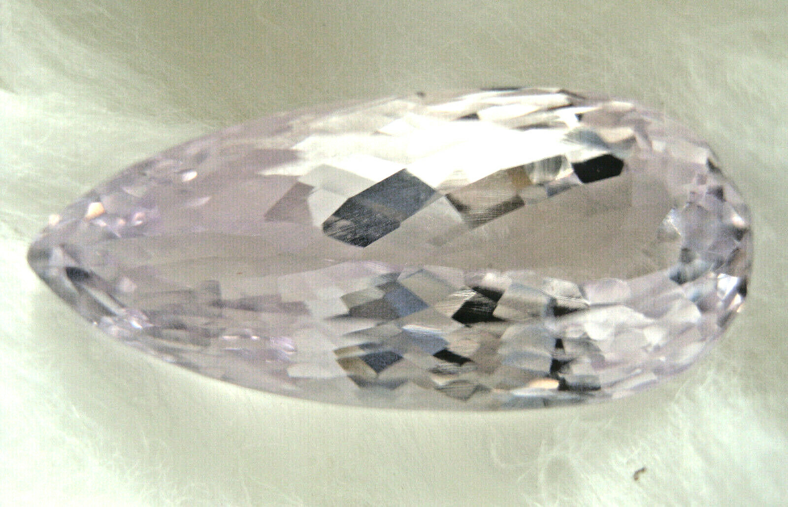 Kunzite Gemstone Oblong Fancy Cut Light Pink 28 mm x 13 mm x 13 mm 32 cts