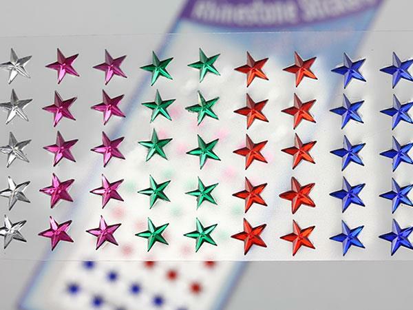 Stick On Rhinestones Plastic Face Gems Body Jewels Cards For DIY Craft & Parties