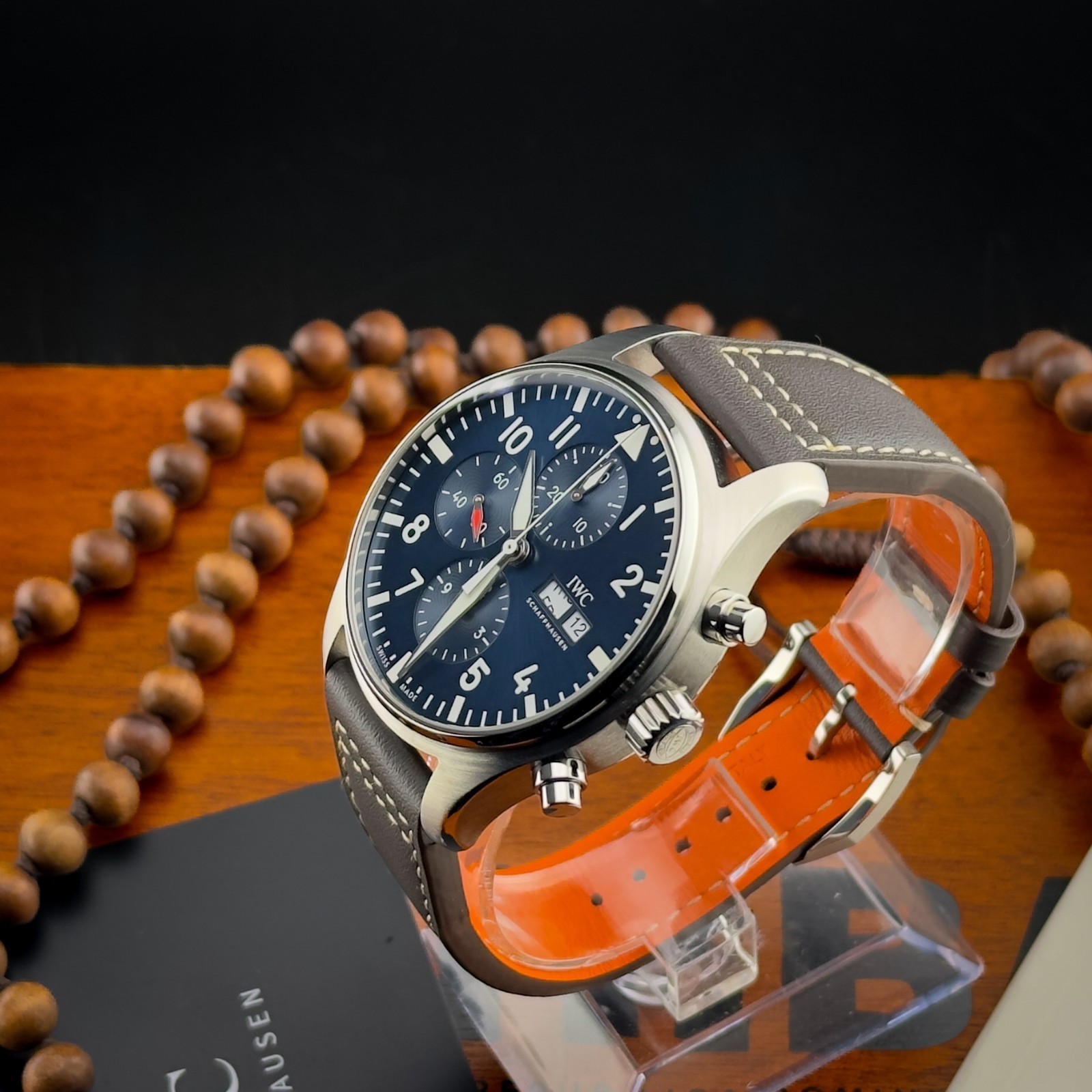 IWC Pilot Chronograph Petit Prince 43mm IW377714 Steel Blue Dial Full Set 2021