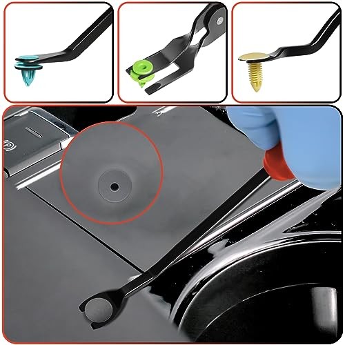 3 Pcs Auto Clip Pliers Set and Fastener Remover – Car Red – Auto Clip Pliers Set