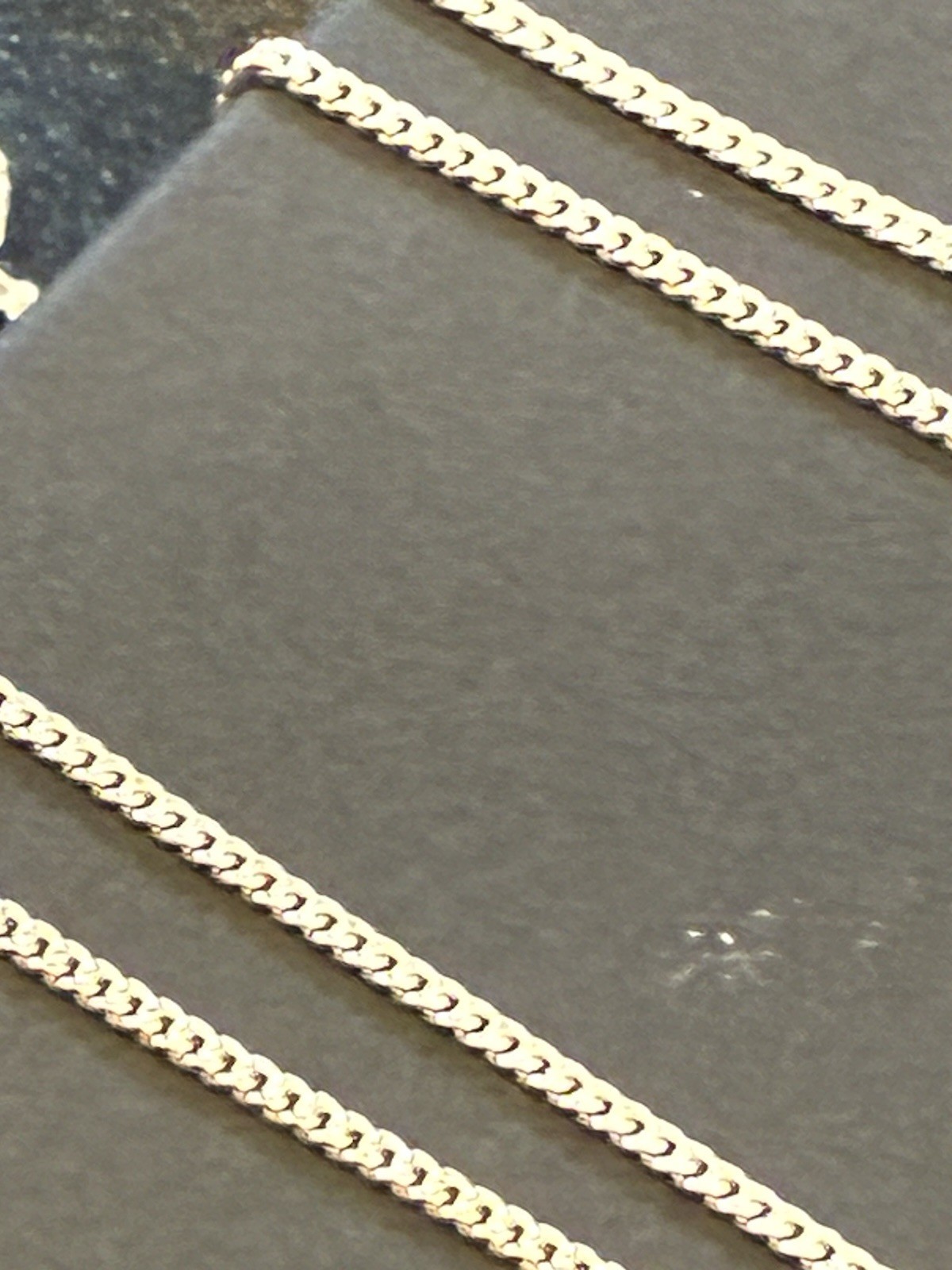 NEW 925 Sterling Silver Super Flat Curb Chain Necklace 1.2mm 22″ Italy Men Women