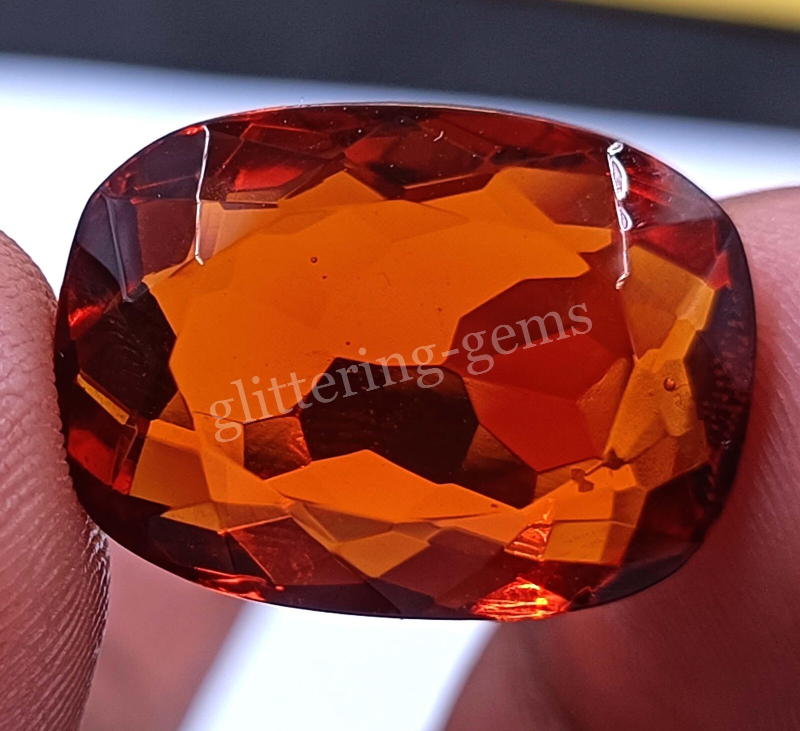 20.00 Ct Natural Padparadscha Sapphire Cushion Cut Certified Loose Gemstone M25