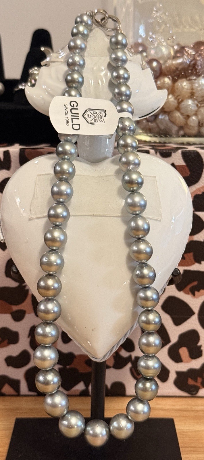OOAK GUILD Tahitian Pearl Necklace 8.4-11.8mm Platinum Gray 17.4″ Certifie