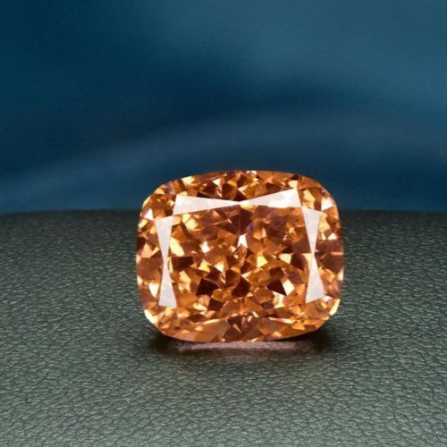 65 Ct GIE Certified Natural Brown Zircon Cambodian Cushion Cut Loose Gemstone