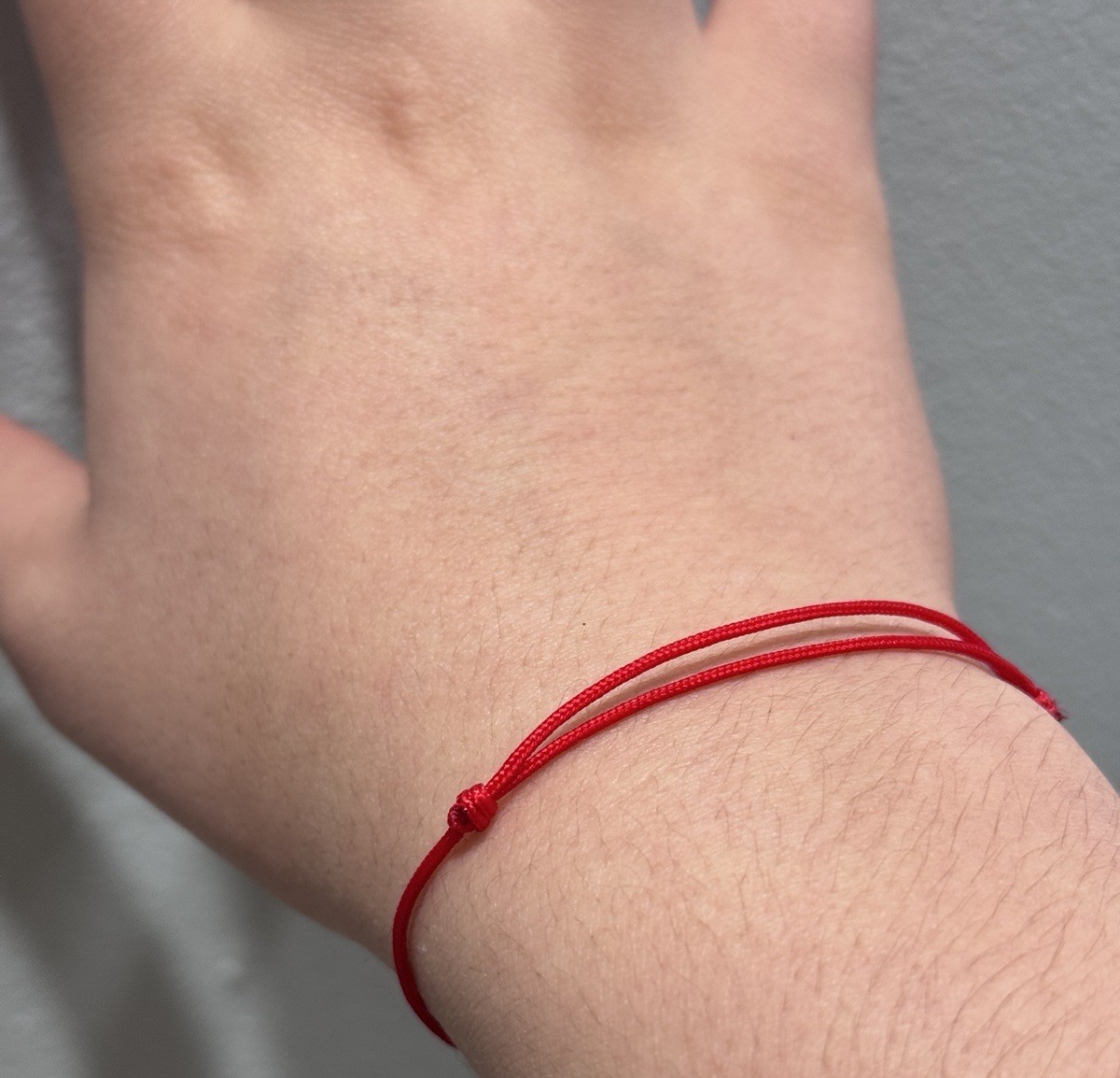 Hand Made Red Thread Adjustable Bracelet | Red String Lucky Bracelet | Simple