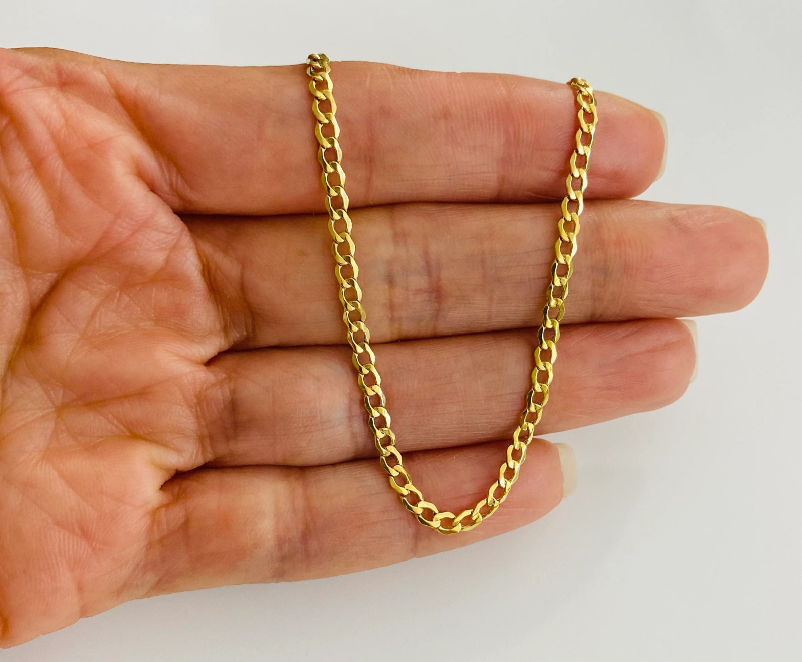 10K REAL GOLD 2.5mm Cuban Anklet Bracelet – 10K Real Gold 9 inch Anklet – GA20