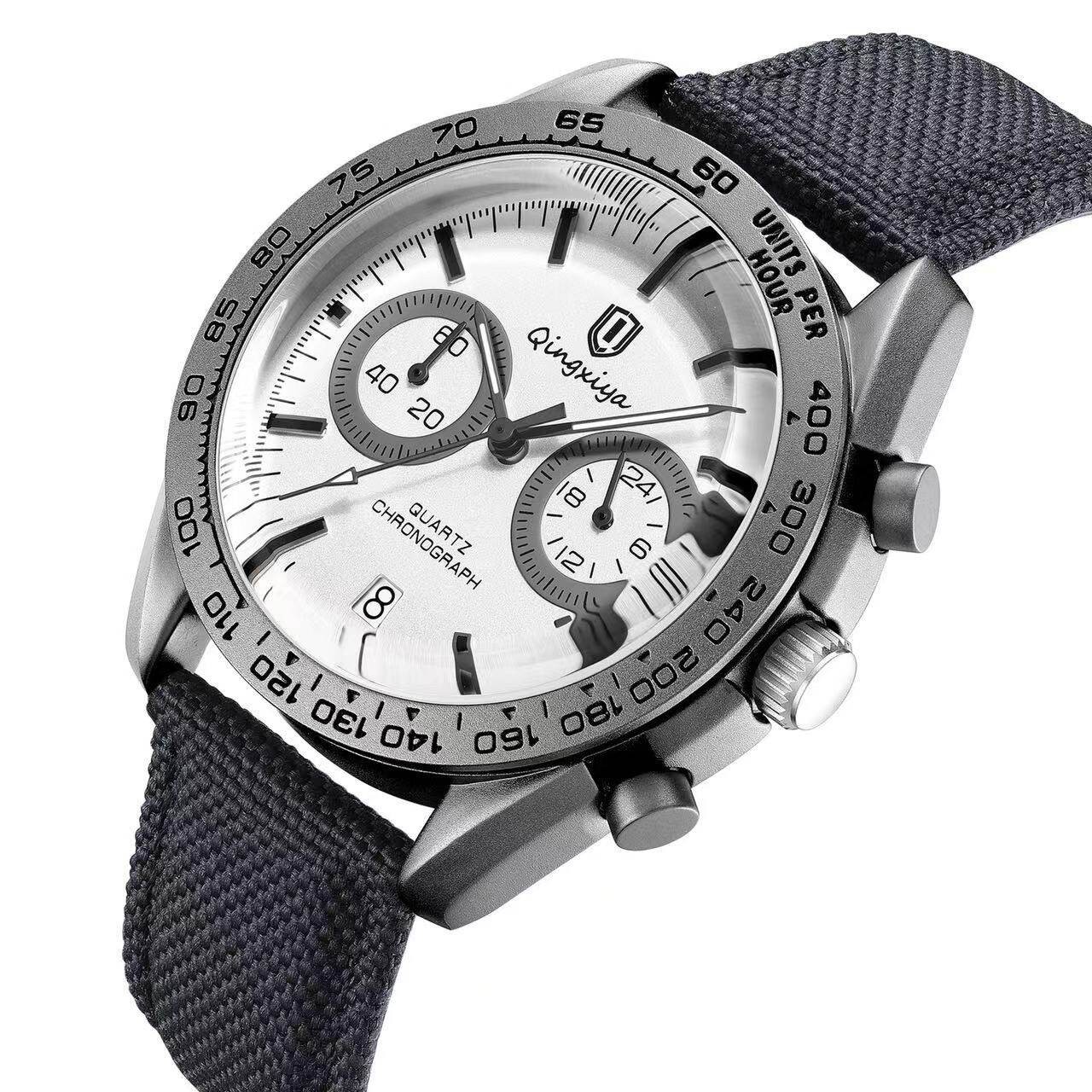 Stylish Big Dial Men Wristwatch Multi‑Timer Niche Western Sport Quartz Watch