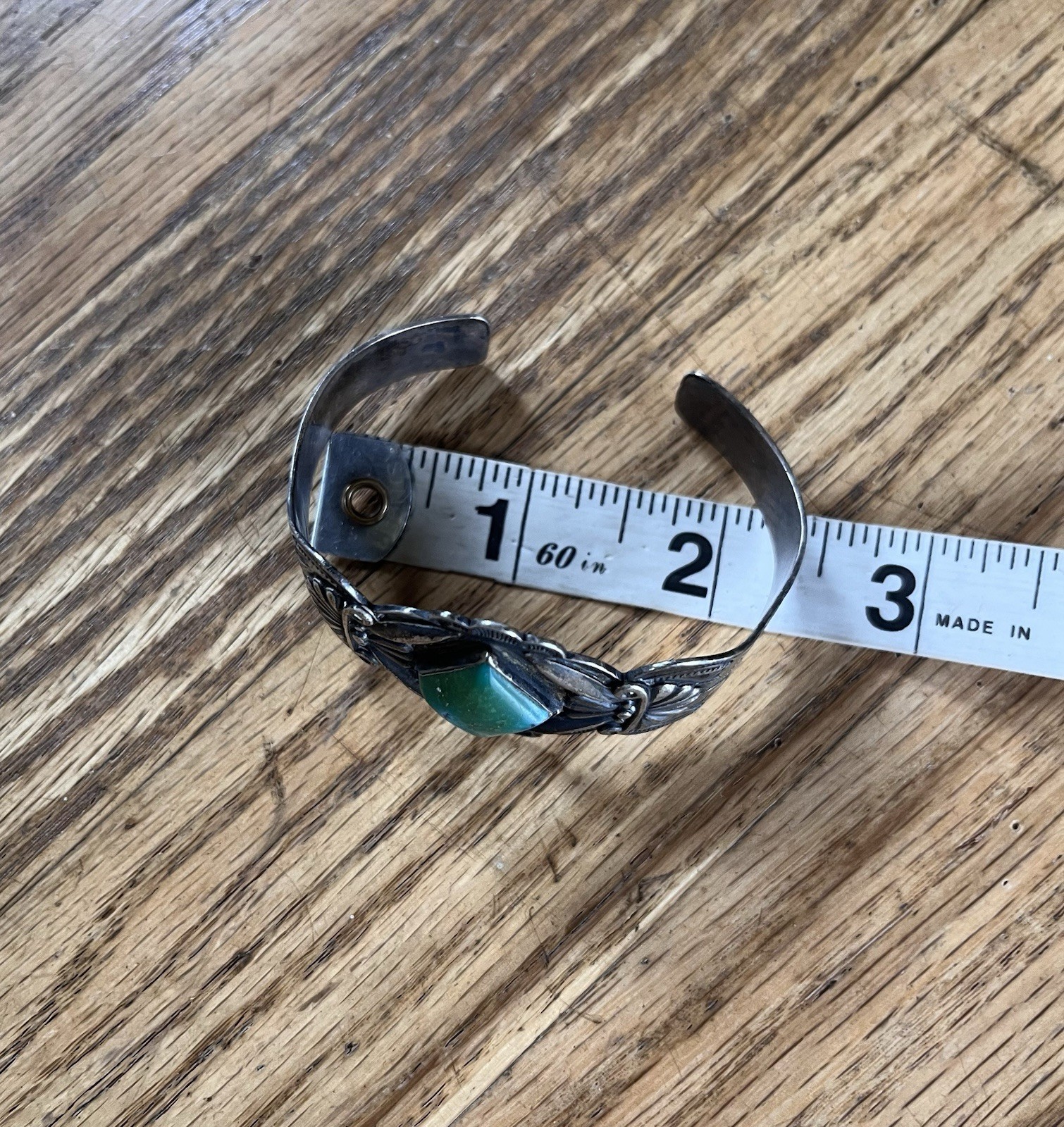 Vintage Maisels Fred Harvey Style Cuff Turquoise Sterling Silver Navajo