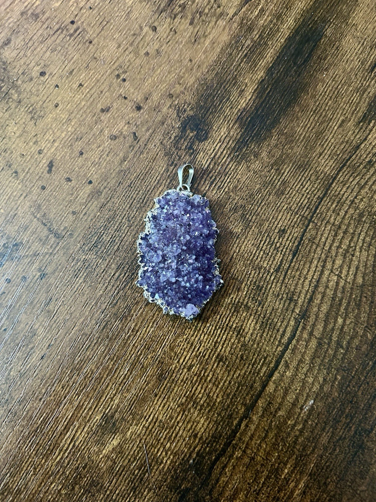 Raw Cut Amethyst Gemstone Pendant. Pendant Only, No Chain