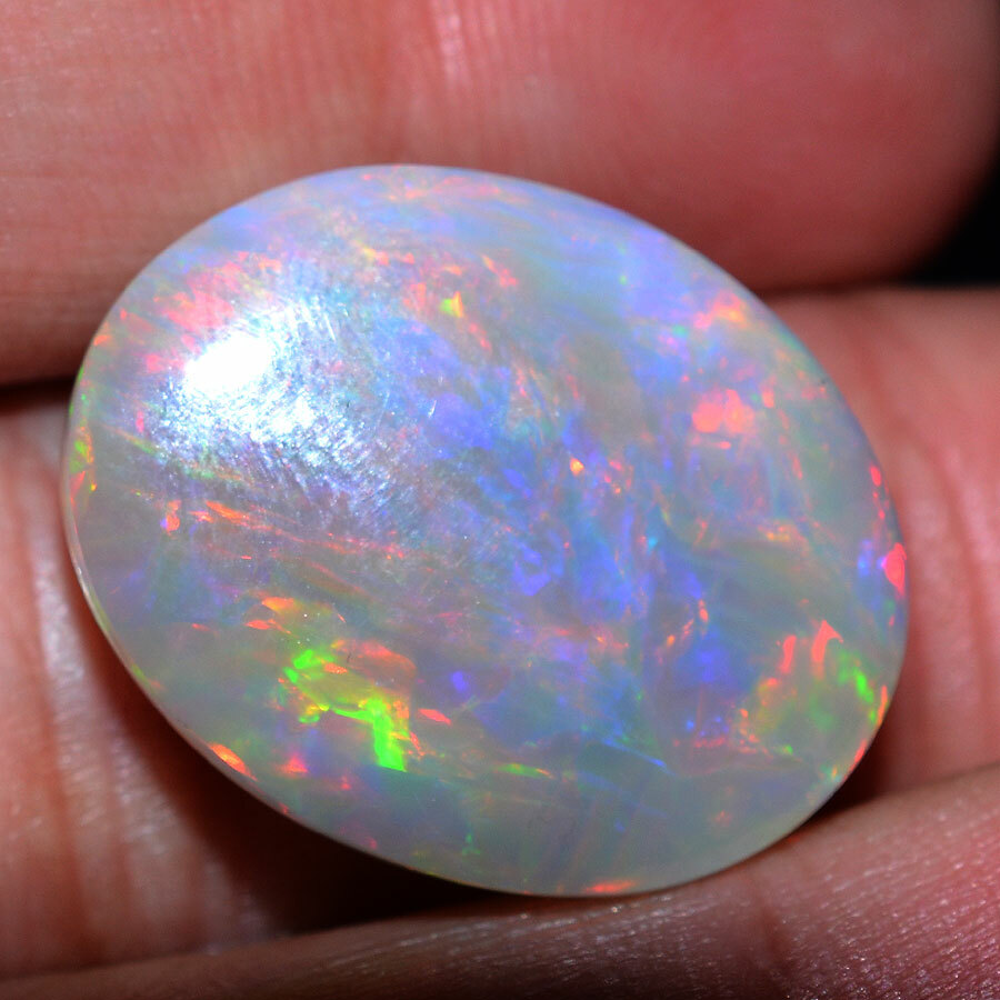 13.50 Cts AAA+ Huge Natural Ethiopian Opal GTL Certified Play of Colors Gemstone