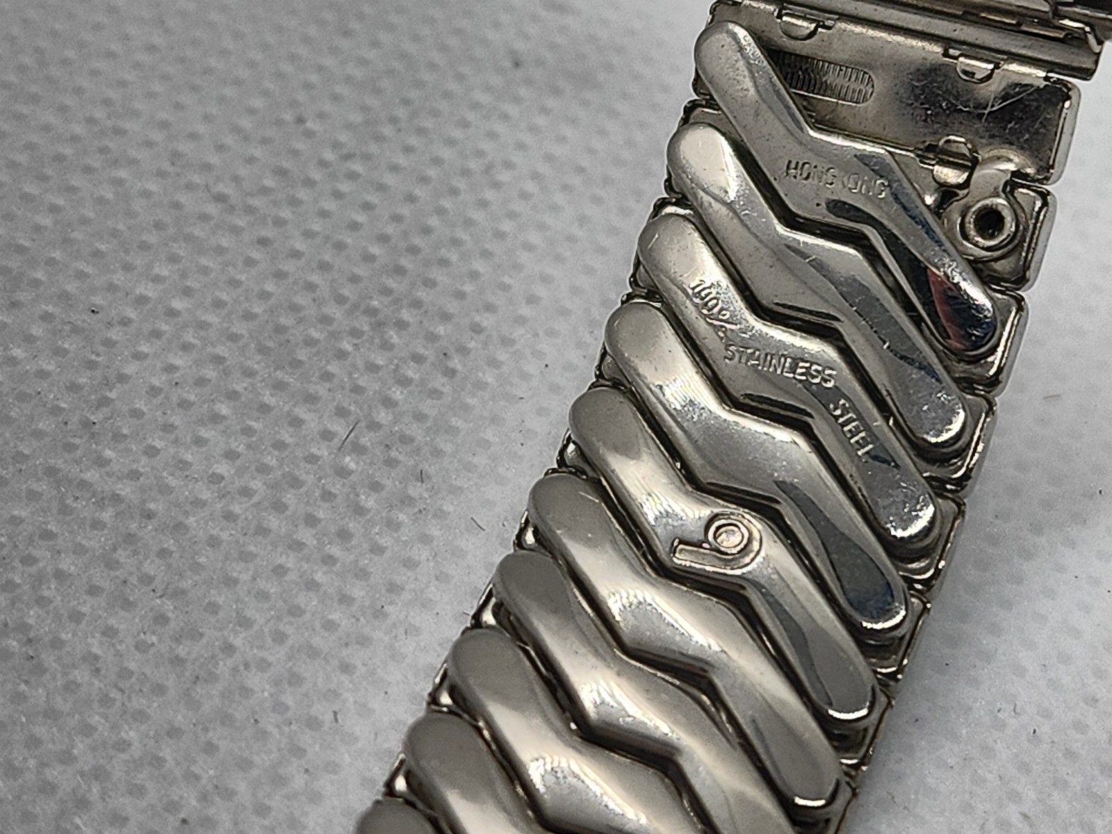 Vintage NOS Brite Calendar Expansion Watch Band-Stainless W/17-21mm Straight End