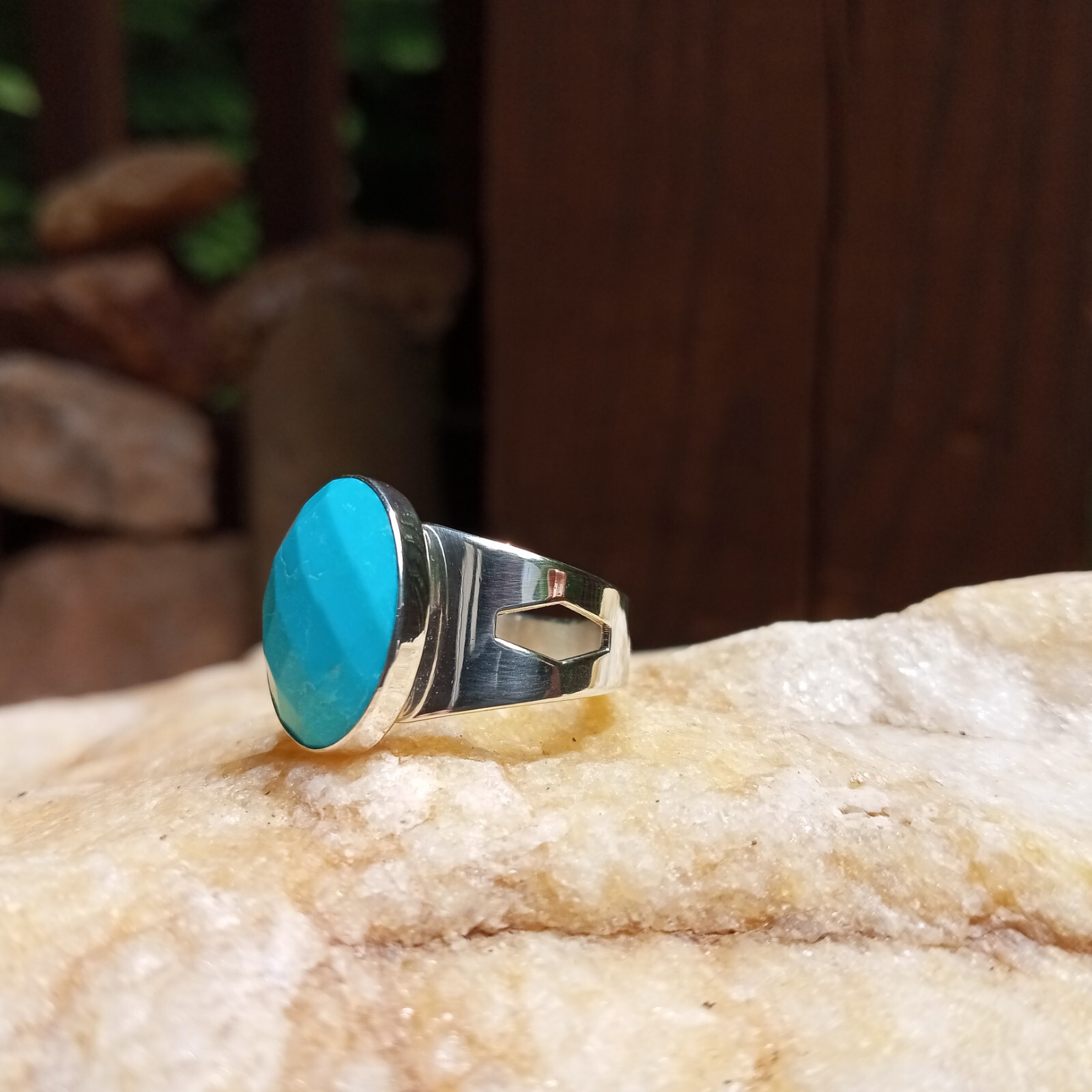Mens Mine Finds by Jay King DTR Sterling Silver Turquoise Ring Size 10