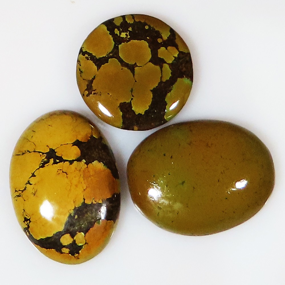 51.55 Cts Supe Natural Tibet Turquoise Cabochon ~3 PCs Lot~ Loose Gemstone LP248