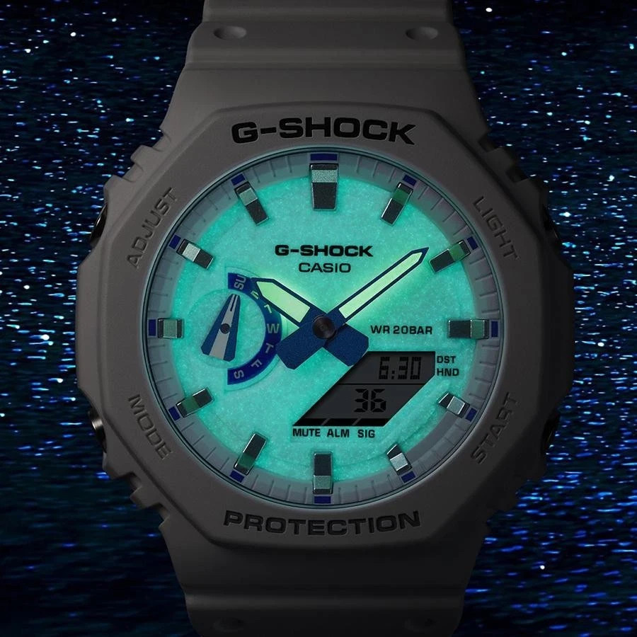 CASIO G-SHOCK GA-2100HDS-7AJF HIDDEN GLOW Analog Digital Watch White 45.4mm