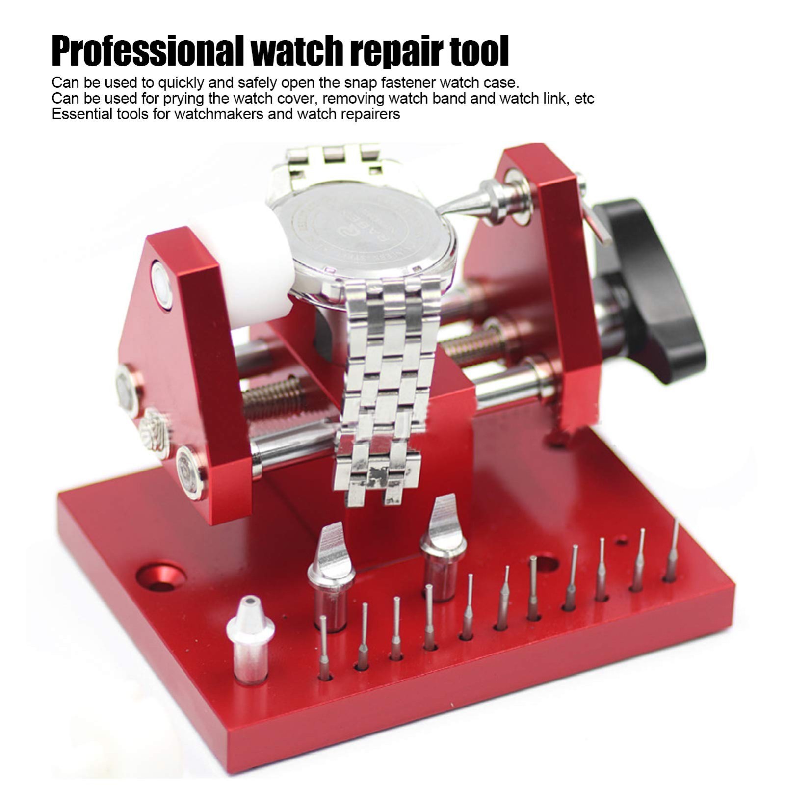 Watch Link Remover Kit – Bracelet Strap Pins, Case Opener & Band Adjuster Tool