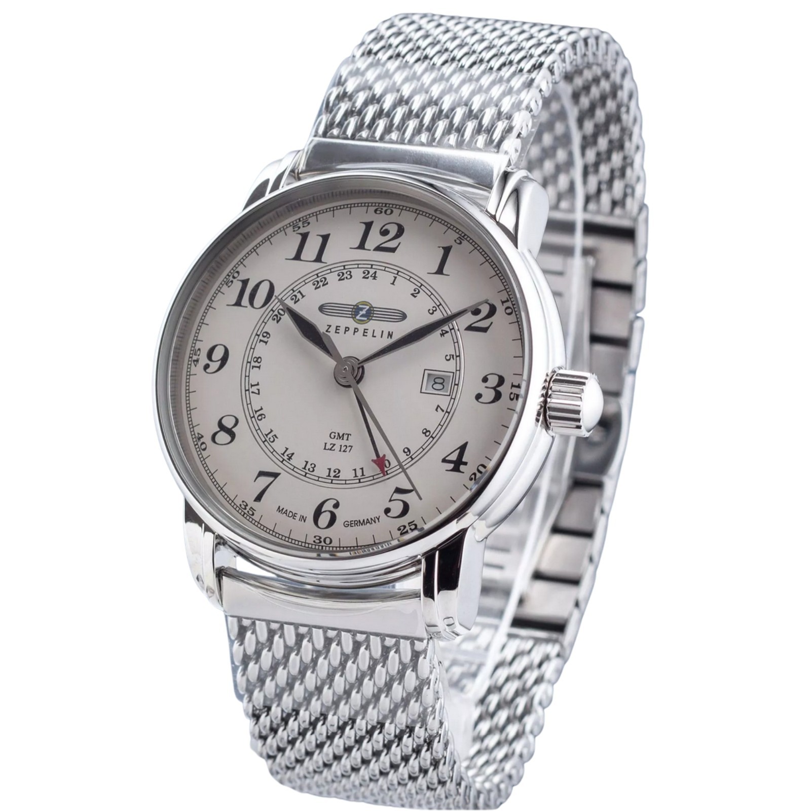 Zeppelin 7642M-5 LZ127 Graf Zeppelin Dual Time Beige Dial Men’s Watch