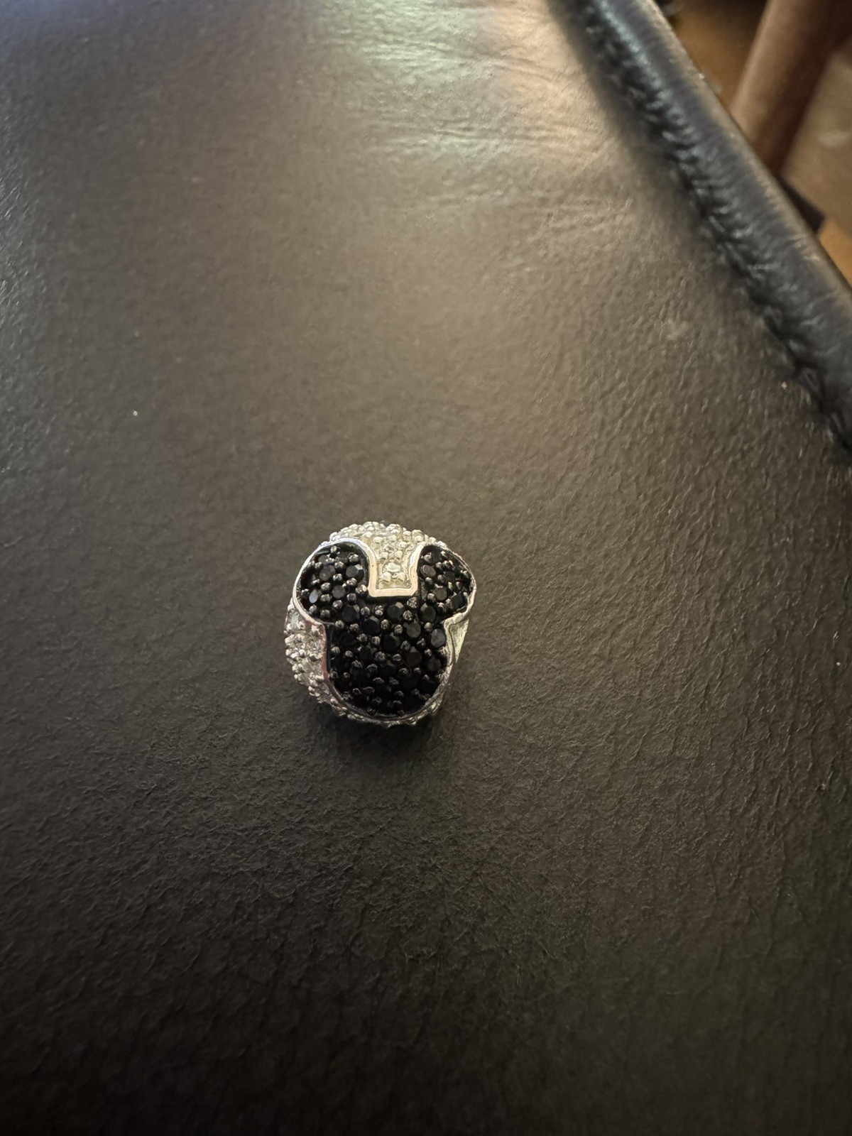 Mickey mouse black and white crystal Charm-bracelet standard size
