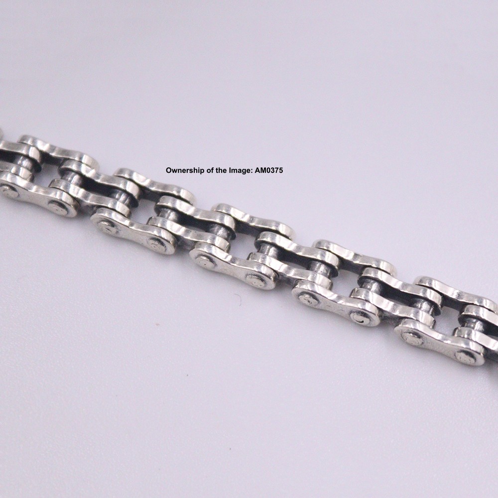 Pure 925 Sterling Silver Men Bracelet 8mm Curb Link Chain Strong Clasp 8.26inch