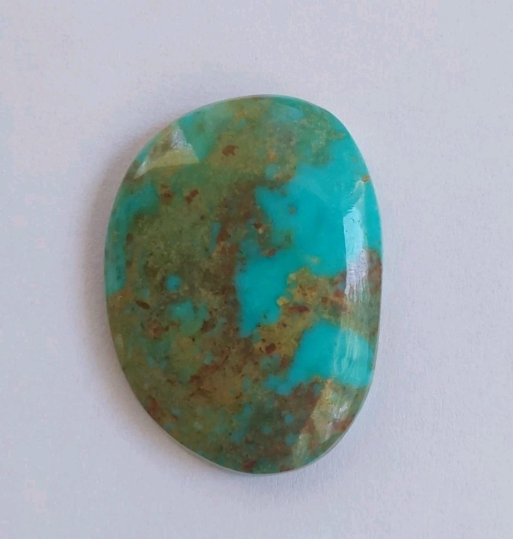 Natural Bisbee Turquoise 38 Carat Cabochon Sky Blue & Brown No Backing #13