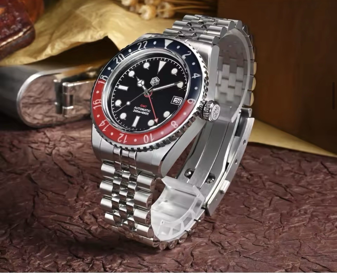 San Martin Automatic GMT 40MM 20Bar Automatic Sapphire Bidirectional Bezel