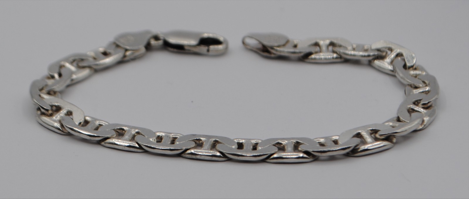 Italian Sterling Silver Anchor Link Bracelet 18cm Length (FREE AUSTRALIAN POST)