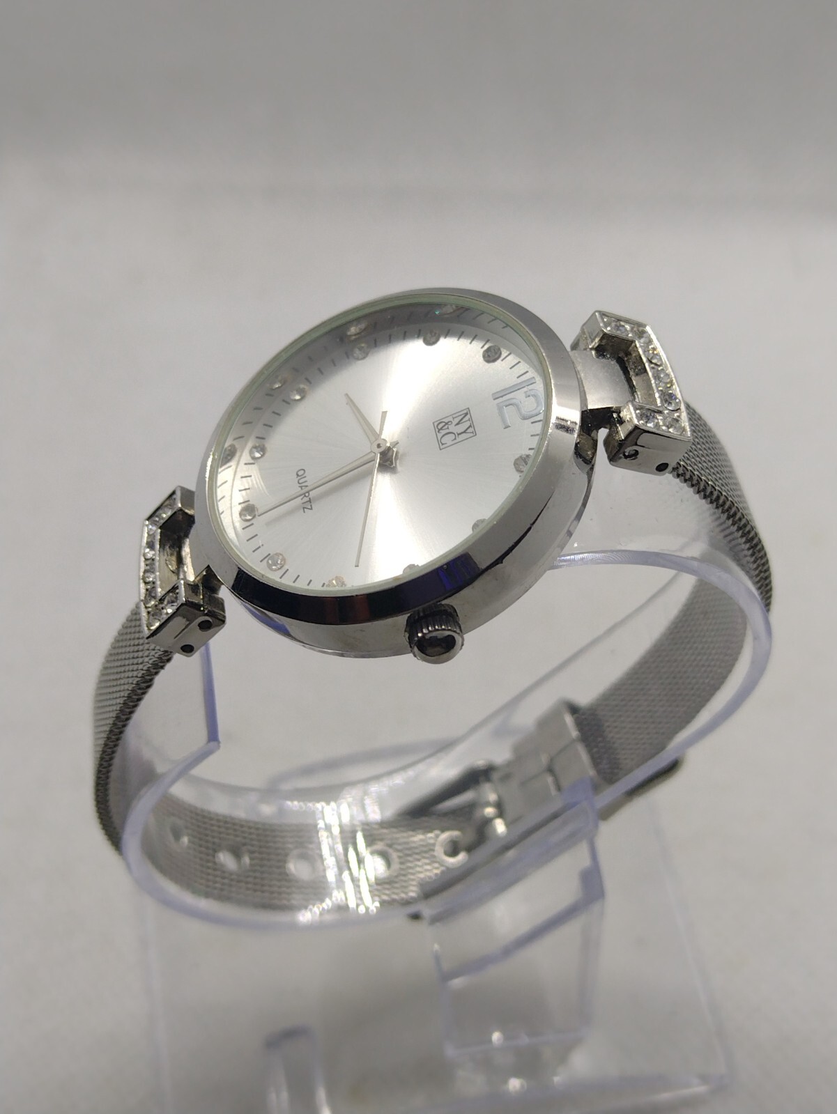 NY&C Watch Crystals Silver tone Bracelet Watch Bangles Women’s girls female