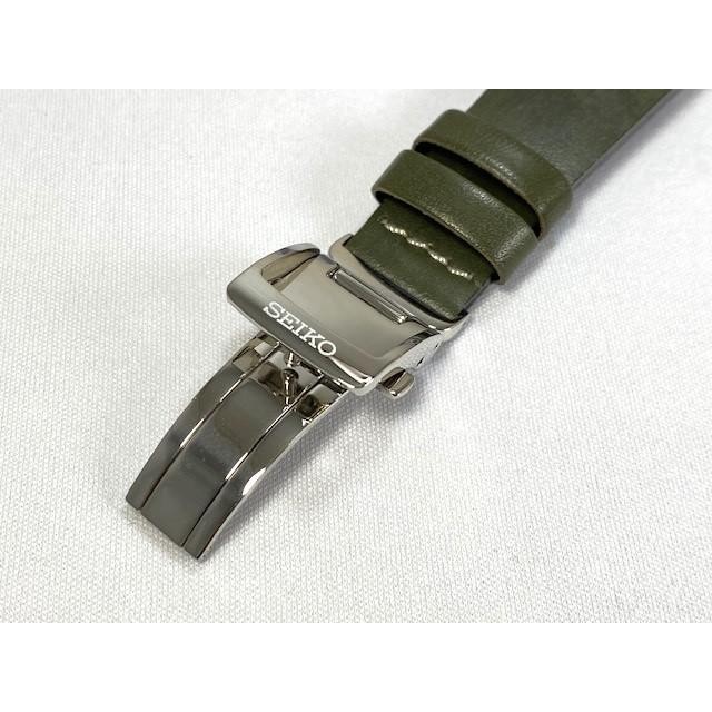 Seiko Presage L0LY011J0 Original Calfskin Leather Strap Buckle Green 20mm New