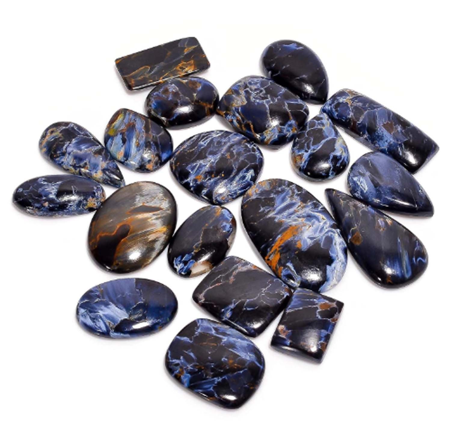 5 Pcs Natural Pietersite Chatoyant Cabochon Moving Clouds 100.00Cts Lot Gemstone