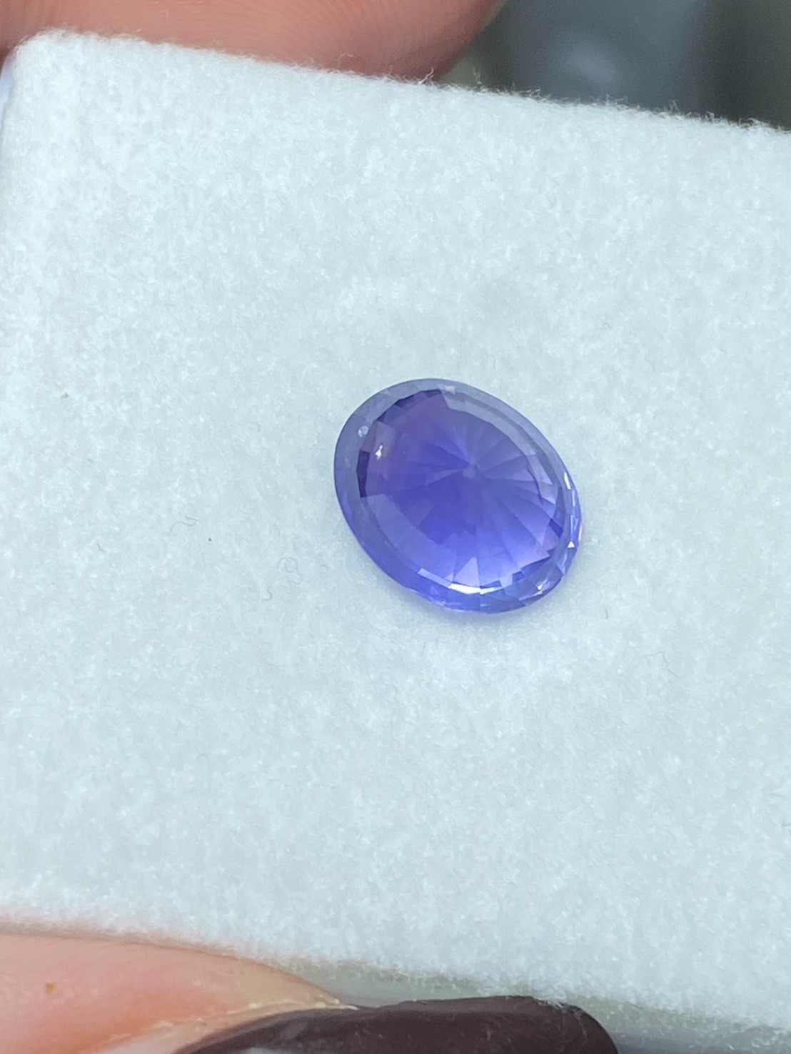 [jerseychou] Natural Violet Orchid purple sapphire 3.94ct , No heat , CSL