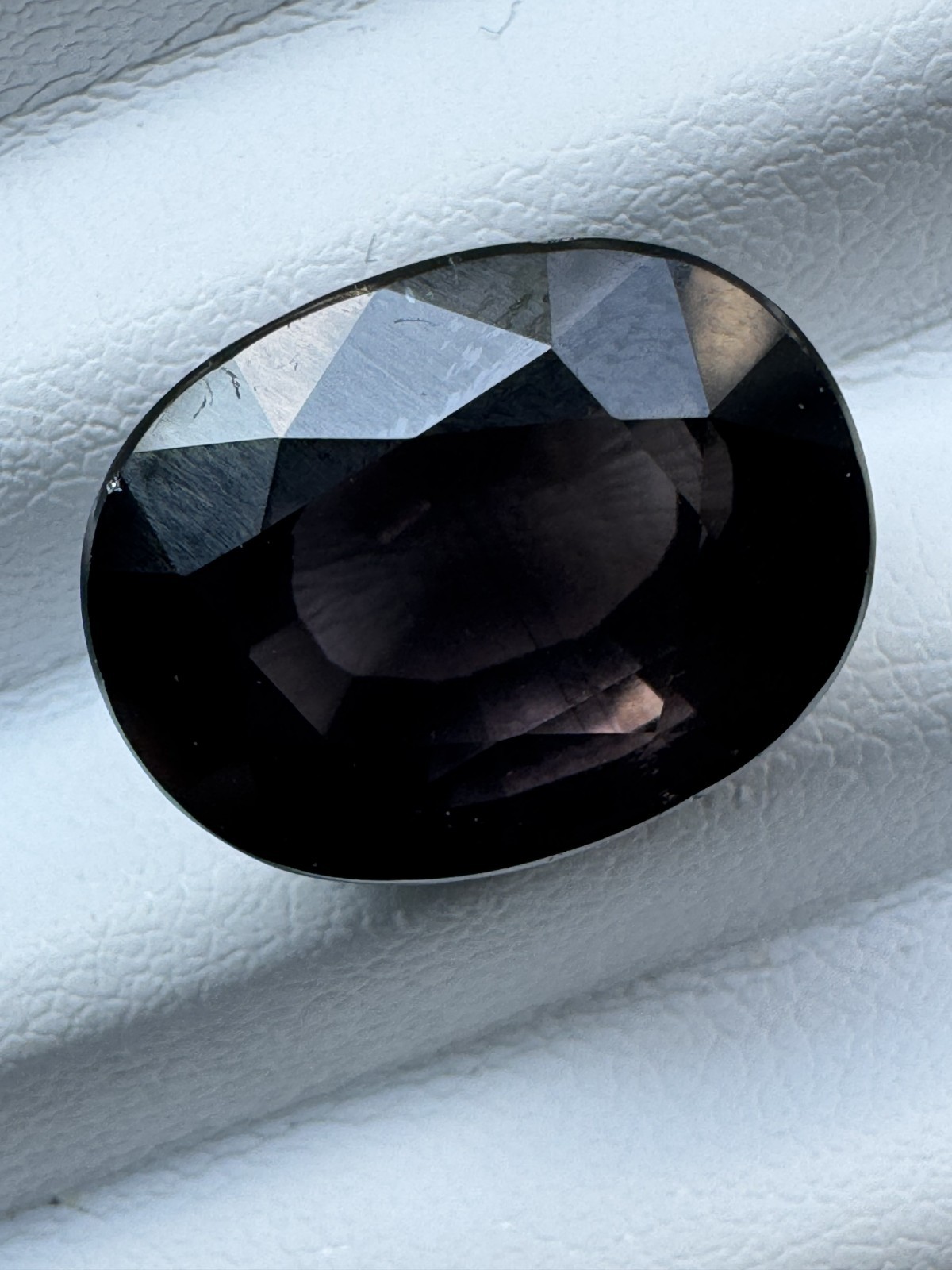 Dark Purple TOURMALINE, 14.04 Carats, 15.4 x 11.8 mm Oval, VSI. Mined in Nigeria