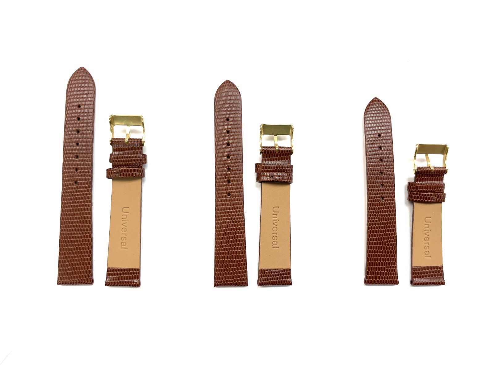 WATCH BAND GENUINE LEATHER LIZARD BROWN 18x16MM/LONG/REGULAR/SHORT TOP QUALITY