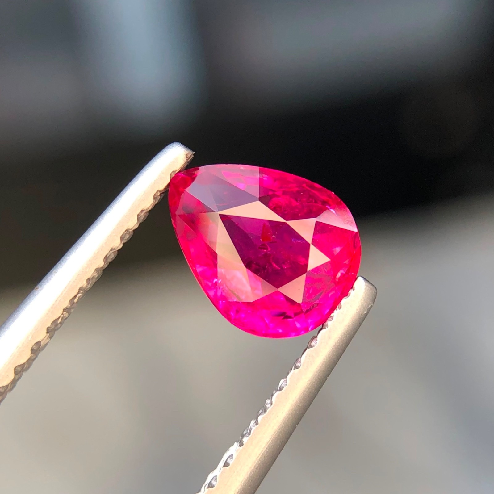 1.05 Carats Natural Ruby No Heat Pear Cut From Mozambique