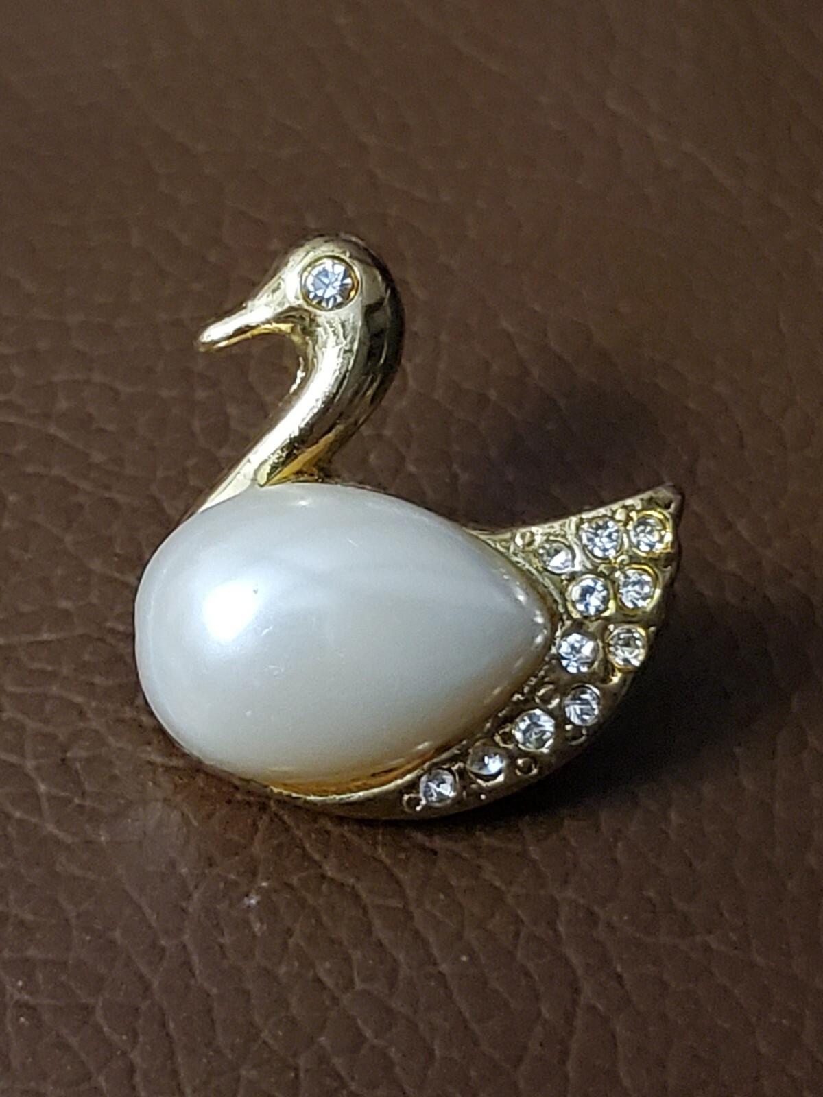 Unsigned Swan Goose Bird Pin Broach Free US Shipping