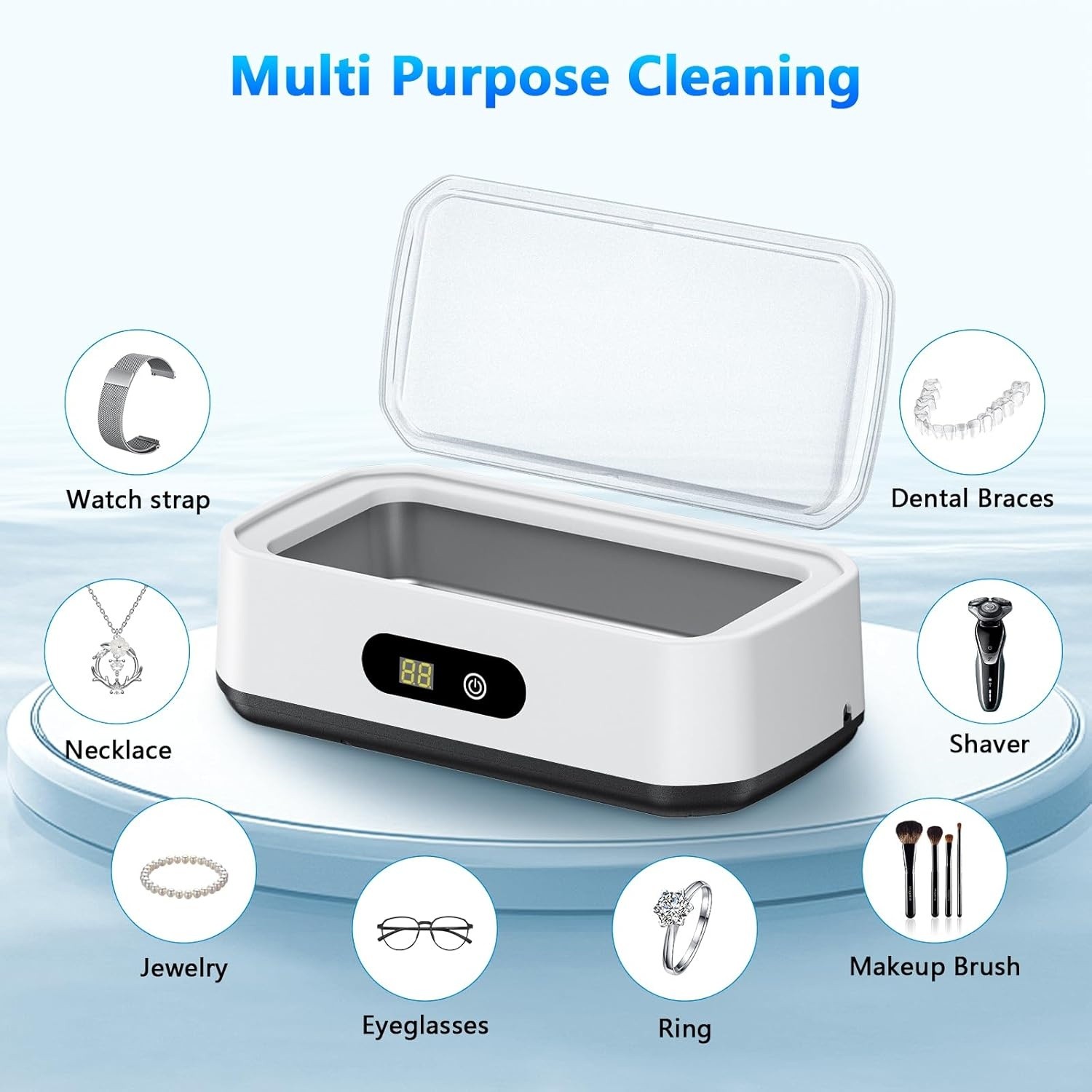 Ultrasonic Jewelry Cleaner w/ 5 Mode & Digital Timer UltraSonic Cleaning Machine