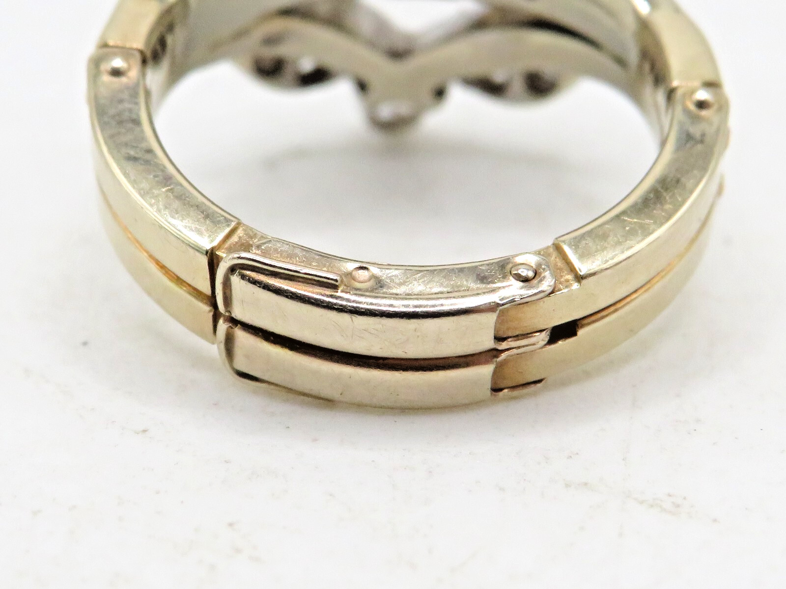 FINGER FIT 14k YELLOW GOLD EUROPEAN CUT DIAMOND RING w 12 ACCENT DIAMONDS SZ 6*