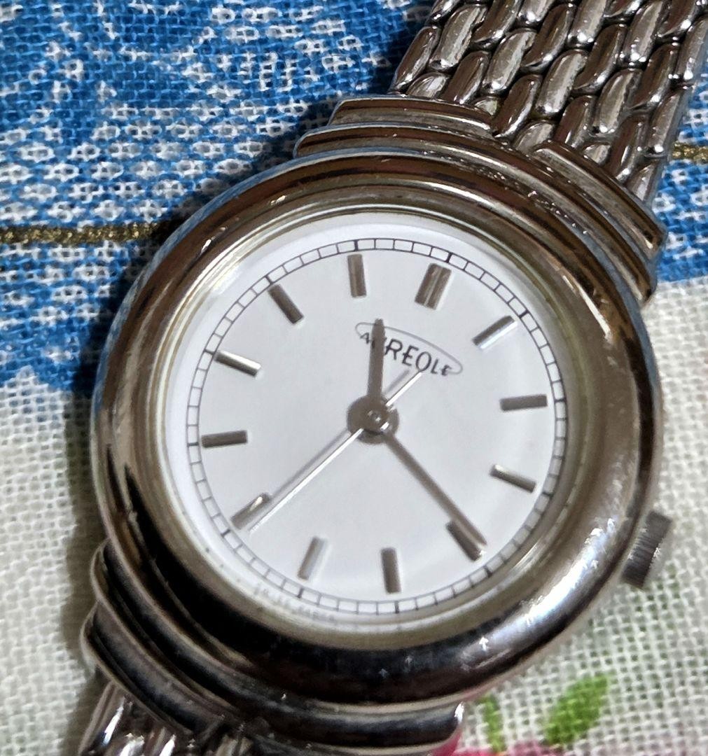 Aureole Quartz White Dial Women Wristwatch