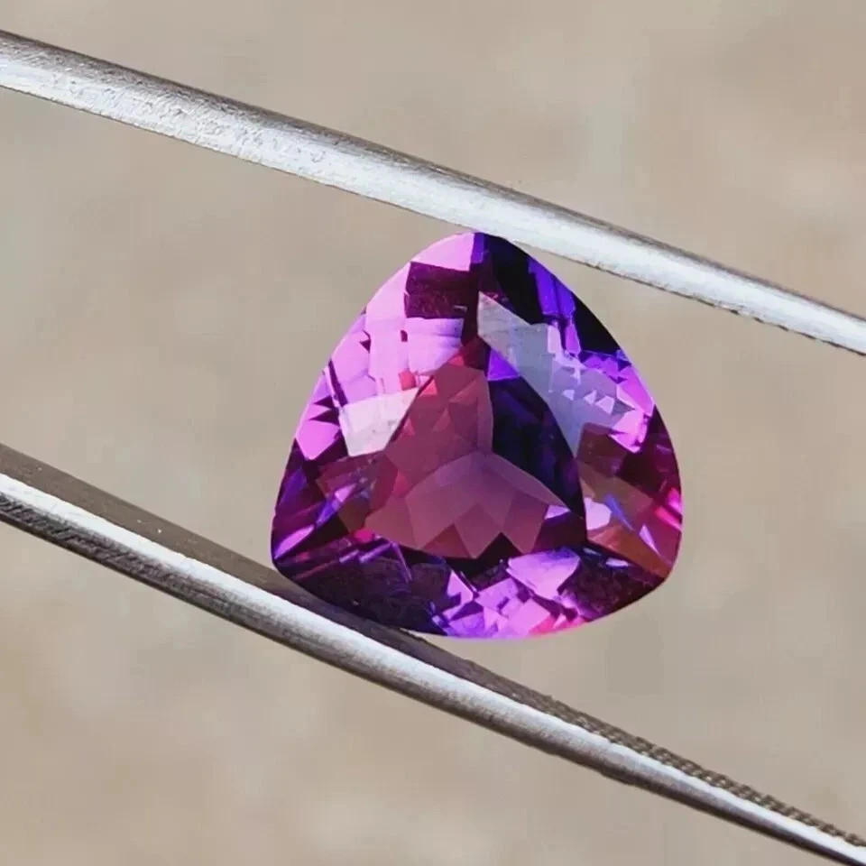 AAA 6.15Ct Natural Exquisite Purple Blue Sapphire Trillion Loose Certified Gem