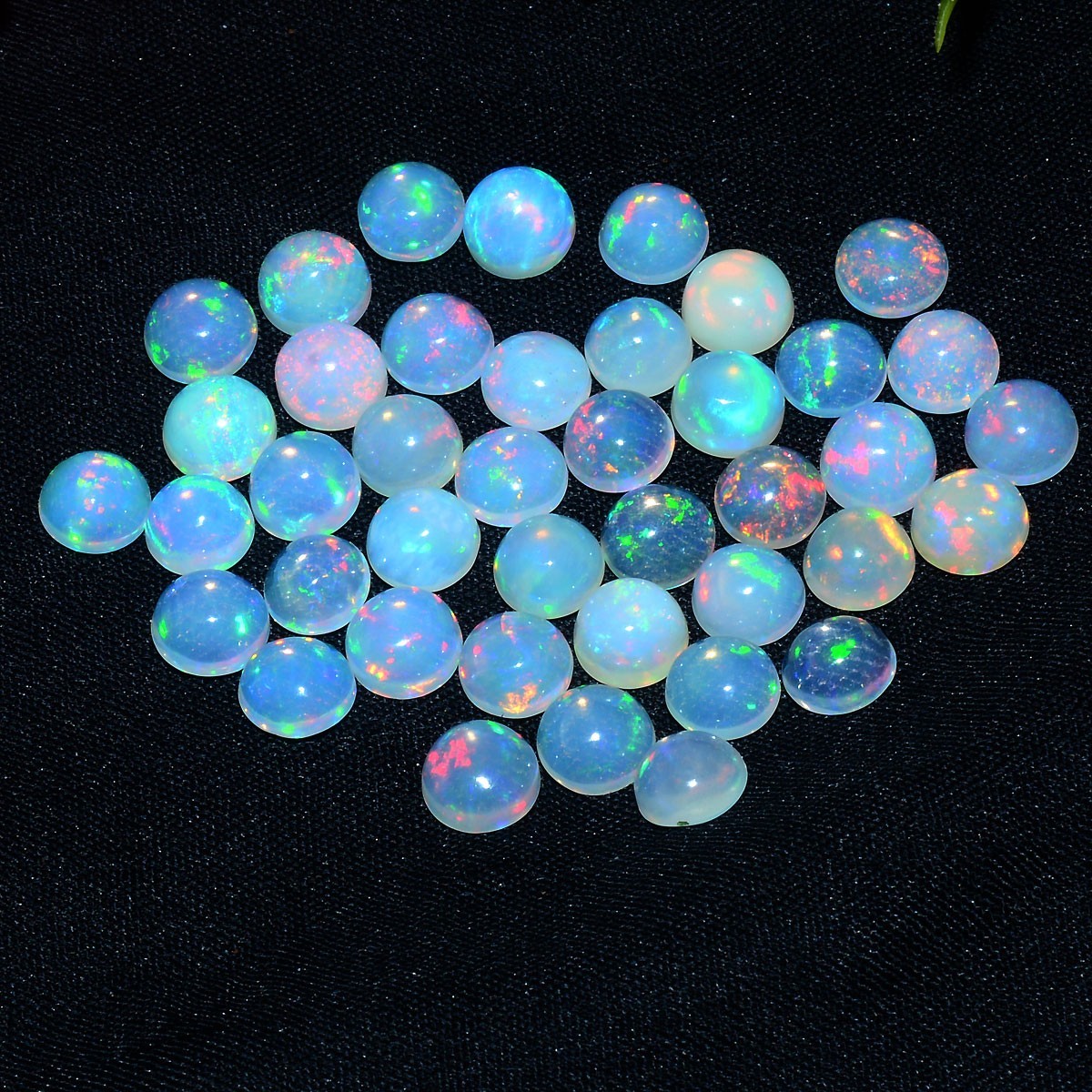 15 Pcs Natural Opal Ethiopian 7mm Hi-Grade Round Flashy Colors Loose Gemstones