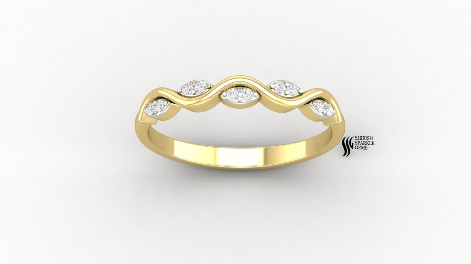 Natural Diamond Wedding Band For Women Genuine Diamond Band