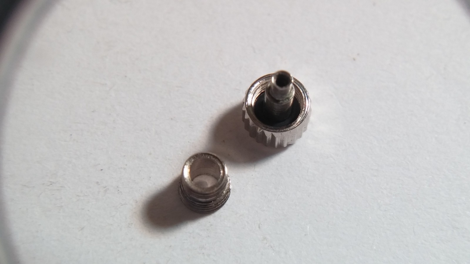 “Unbranded waterproof screwdown Crown and Tube. Crown (approx 4.3mm-4.5mm) and h