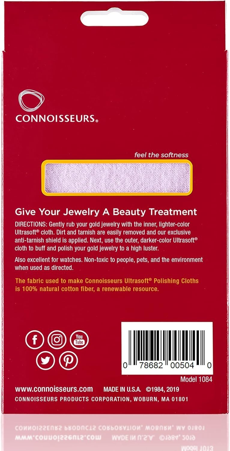 Ultrasoft Gold Polishing Cloth for Jewelry Care – 14×14 Inches, Machine Washable