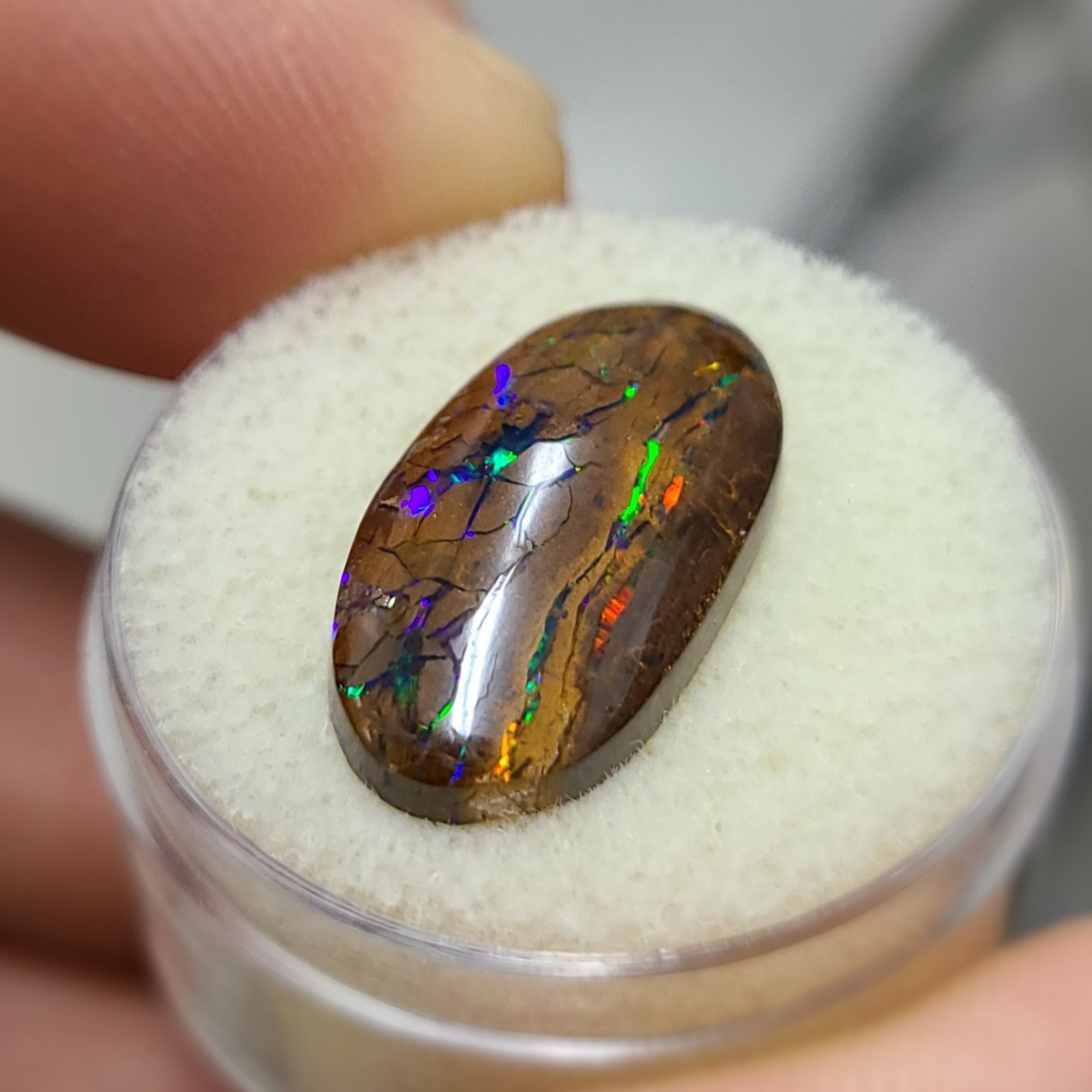9.45 ct Koroit Boulder Opal *INVESTMENT GRADE* Best fire-all colors double sided