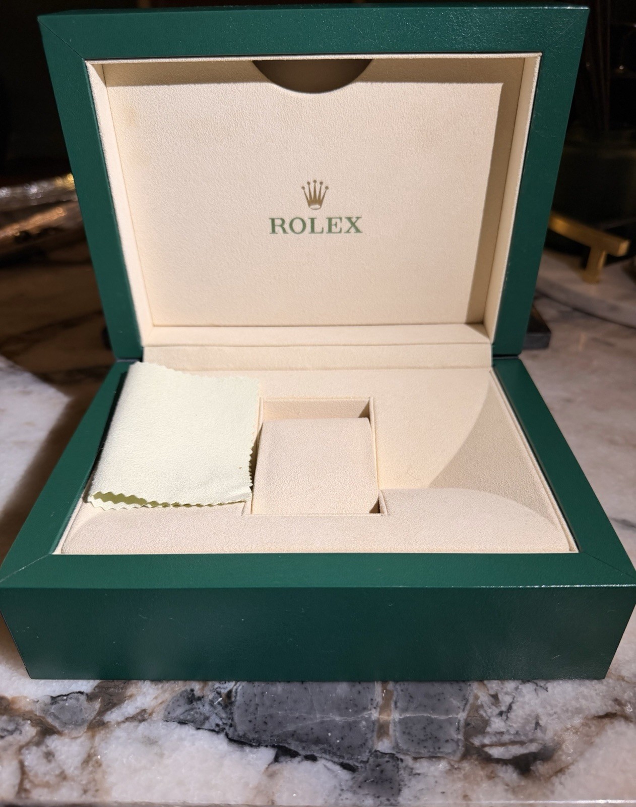 Rolex Genuine Leather Green Wristwatch Storage Box