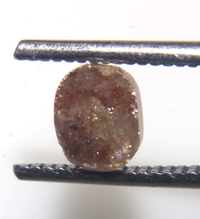0.95Cts Oval Shape Gray brown Color Checker Cut Diamond 6.89×5.59×1.98 MM